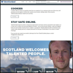 Screen shot of the Talent Scotland website.