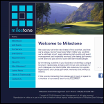 Screen shot of the Milestone Event Management Ltd website.