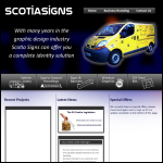 Screen shot of the Scotia Signs website.