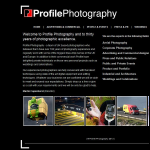 Screen shot of the Profile Photography Ltd website.