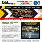 Screen shot of the The Full Throttle Raceway website.