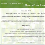 Screen shot of the Moules Consultancy Services website.