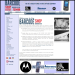 Screen shot of the The Barcode Shop website.