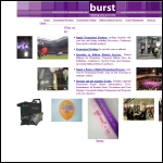 Screen shot of the Burst (U K) Ltd website.