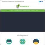 Screen shot of the Tewktech website.