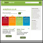 Screen shot of the Analyticon Ltd website.