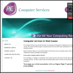 Screen shot of the PC Computer Services website.