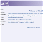 Screen shot of the Osnet Ltd website.