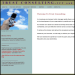 Screen shot of the Trust Consulting website.