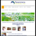 Screen shot of the Awareness Training Ltd website.