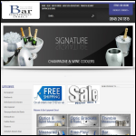 Screen shot of the Bar Equipment Direct website.