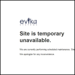 Screen shot of the Evika Systems Pvt. Ltd website.