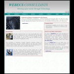 Screen shot of the Webecs Consultants Ltd website.