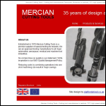 Screen shot of the Mercian Toolmaking Ltd website.
