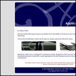 Screen shot of the Application Centre Ltd website.