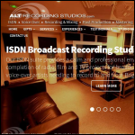 Screen shot of the Alt Recording Studios website.
