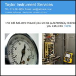 Screen shot of the Taylor Instrument Services website.