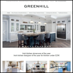 Screen shot of the Greenhill Kitchens & Bedrooms website.