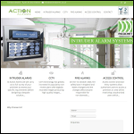 Screen shot of the Action Alarms Ltd website.