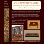 Screen shot of the Vincent Rickards website.