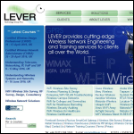 Screen shot of the Lever Technology Group plc website.