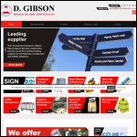 Screen shot of the D Gibson Road & Quarry Services Ltd website.