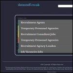 Screen shot of the Datastaff Ltd website.