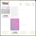 Screen shot of the Balance Creative - Graphic & Website Design website.
