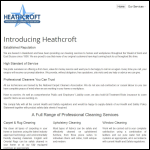 Screen shot of the Heath Croft Cleaning Services website.