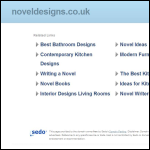 Screen shot of the Novel Designs website.