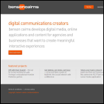 Screen shot of the Benson Cairns Communications Ltd website.