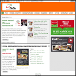 Screen shot of the The Pizza, Pasta & Italian Food Association website.