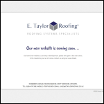 Screen shot of the E Taylor Roofing website.