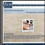 Screen shot of the Zest Media website.