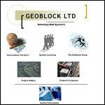 Screen shot of the Geo Block Ltd website.
