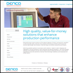 Screen shot of the Denca Controls website.