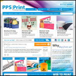 Screen shot of the Peterborough Printing Services Ltd website.