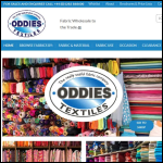 Screen shot of the Oddies Textiles website.