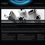 Screen shot of the Orgbar Aluminium Ltd website.