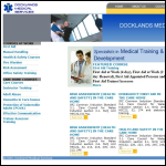 Screen shot of the Docklands Medical Services website.