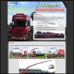 Screen shot of the Bj & C Carberry Haulage website.