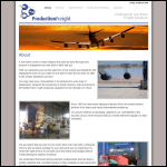 Screen shot of the Production Freight Uk website.