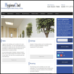 Screen shot of the Hygienaclad website.