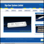 Screen shot of the Sign Gear Systems website.