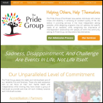 Screen shot of the The Pride Group website.