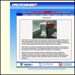 Screen shot of the Protosheet Engineering Ltd website.