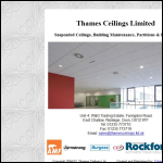 Screen shot of the Thames Ceilings Ltd website.