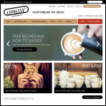 Screen shot of the Espresso Warehouse website.