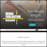 Screen shot of the Media Evaluation Research website.