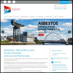 Screen shot of the Damada Asbestos Removals Ltd website.